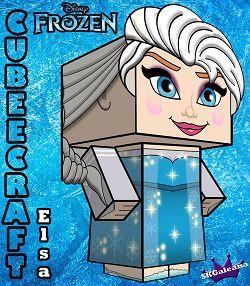 le papertoy d'Elsa (reine des neiges)