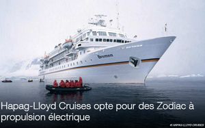 Hapag-Lloyd Cruises opte pour des Zodiac à propulsion électrique