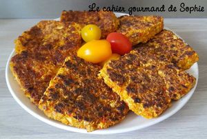 Galettes végétariennes (flocons d'avoine, poivron, courgette)