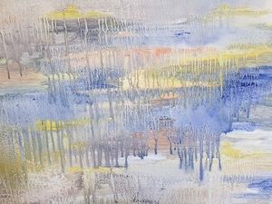 Petite Averse estivale, huile 40/30 cm 2009. VENDU