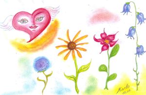 Coeur volage, un de mes pastels