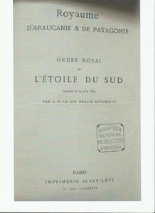 Statuts de l'Ordre Noble et Royal de l'Etoile du Sud