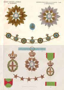 Présentation de quelques insignes de l'Ordre.