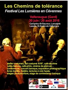 Les Chemins de la tolérance: tout le programme 2016 !