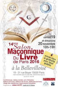 14° Salon maçonnique du livre de Paris