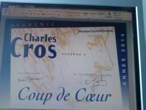Proclamation des Coups de Cœur de l'Académie Charles Cros