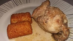 cailles flambées au cognac sauce au foie gras