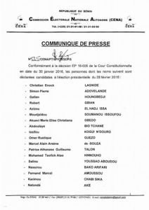 Communiqué Céna
