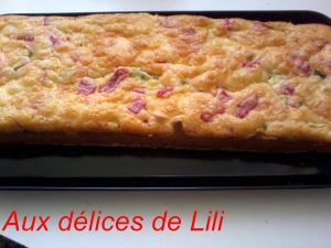 Cake Courgette/poulet fumé/chèvre