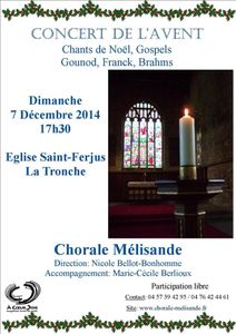 Concert de l'Avent: 7 Décembre 2014 à Saint-Ferjus
