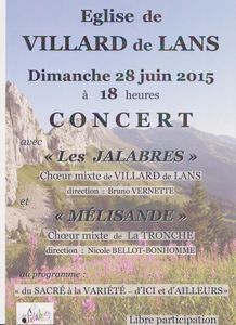 Concert à Villard de Lans le 28 Juin 2015