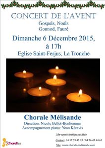 Concert de l'Avent - Dimanche 6 Décembre 2015