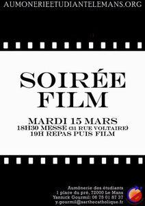 Mardi 15 mars : soirée film