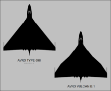 Il famoso aereo Avro 698 Vulcan
