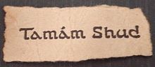 Il mistero dell'uomo di Somerton: Taman Shud