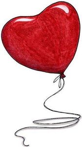 .. Fête des mères .. " Carte ballon coeur "