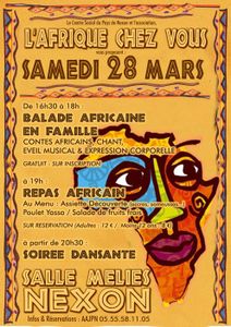 L'AFRIQUE CHEZ VOUS - SAM. 28 MARS 2015 - SALLE GEORGES MELIES - NEXON