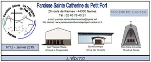 Un bel édito sur le thème de la Rencontre nationale : Paroisse Ste Catherine du Petit Port à NANTES