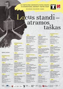 L’Université de Vilnius fête cette année le 445e anniversaire de son Théâtre universitaire … Excusez du peu ! (4-9 mai 2015)