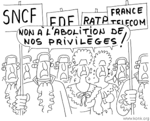 Coup de pied des français dans les privilèges