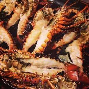 Riz coco à la malagasy et langoustes grillées
