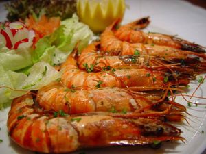 Crevettes au gingembre et au citron vert