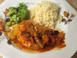Filets de poisson à la sauce exotique