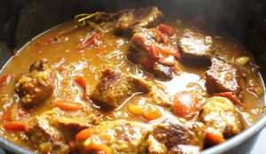 Curry de veau cuisiné aux épices de Madagascar