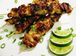 Brochette de poulet au gingembre