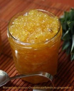 Marmelade Ananas-Chayotte parfumée au gingembre