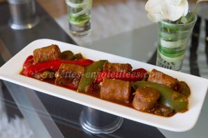 Rougail saucisse aux poivrons