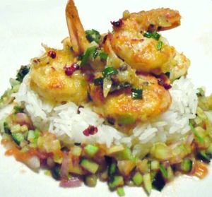 Crevettes au gingembre à la malgache
