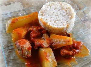 Sauté d'épaule d'agneau aux chouchous