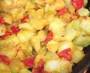 Pommes de terre au gingembre et au piment vert