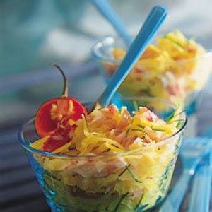 Salade malgache à la mangue et au crabe