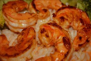 Crevettes grillées au gingembre et miel