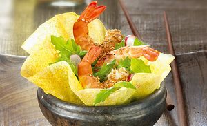 Gambas grillées au sésame