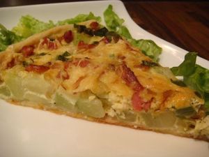 Tarte salée créole aux christophines et lait de coco