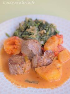 Bœuf au manioc et brèdes chouchou