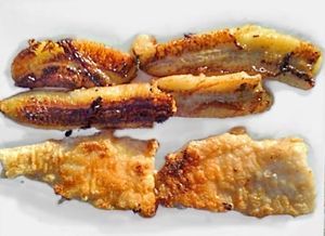 Poisson aux bananes frites