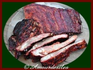 Travers de porc grillés