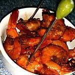 Crevettes sautées à l'ail, gingembre et sauce soja