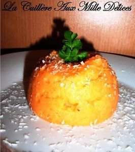 Purée de patate douce au lait de coco