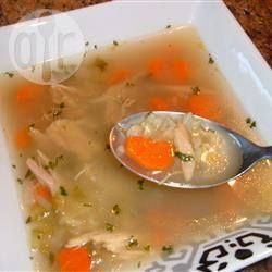 Soupe poulet et riz