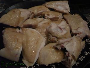 Poulet bouilli au gingembre