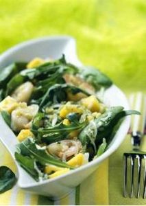Salade de gambas et de mangues
