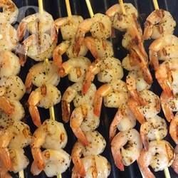 Crevettes marinées et grillées