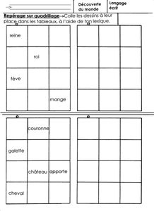 LES ROIS synthèse quadrillages/langage écrit