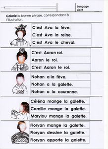 LES ROIS, lecture de phrases 1