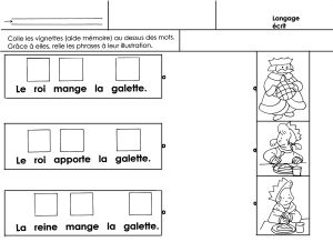 LES ROIS Langage écrit, phrases 1
